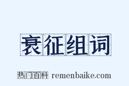 衰征组词是什么意思的图片